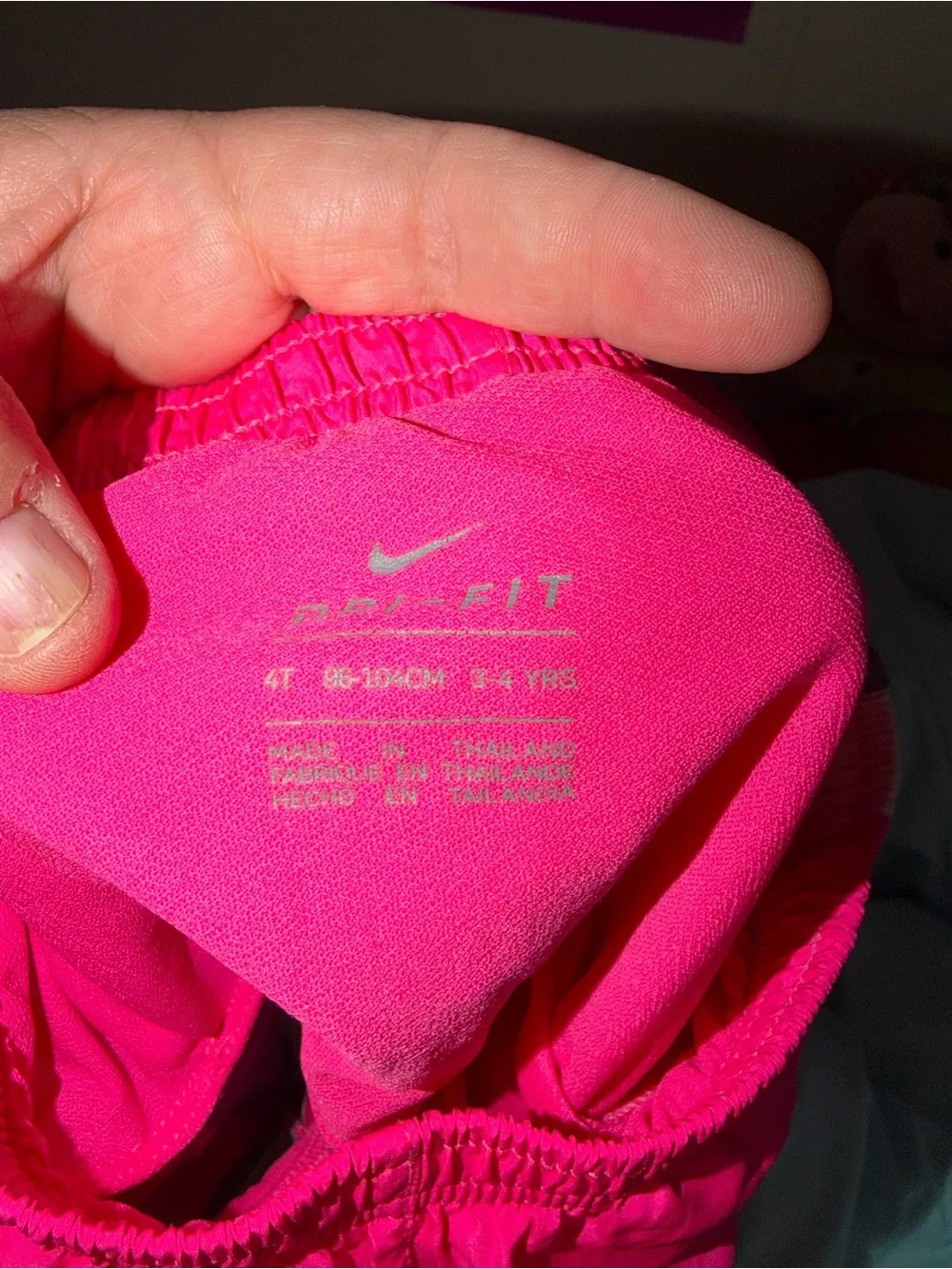 Nike Girl’s Bright Pink Athletic Shorts with Dark Gray Trim